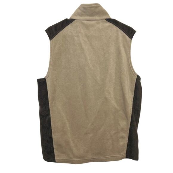 Columbia Full Zip Fleece Vest, Tan, Men's Medium - Picture 2 of 6